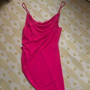 Mixed Threads red asymmetrical tank top!